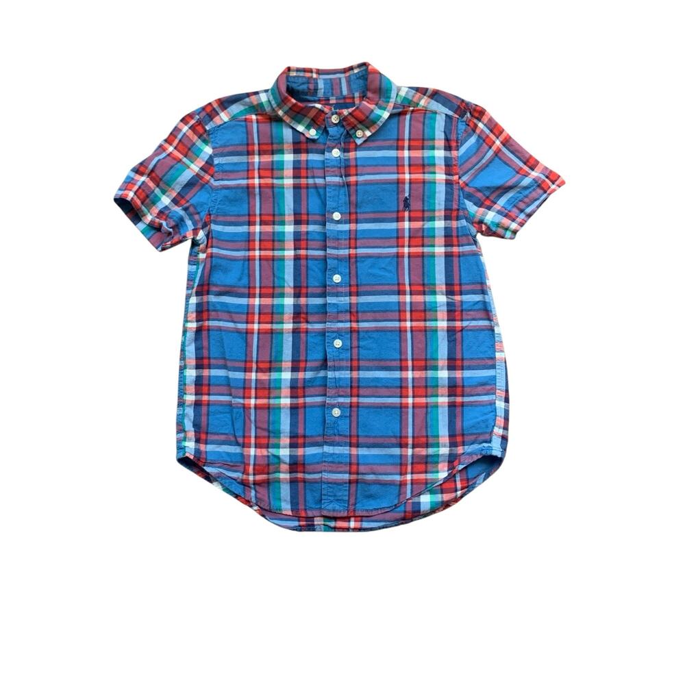 Ralph Lauren Plaid Short Sleeve Button Up Shirt